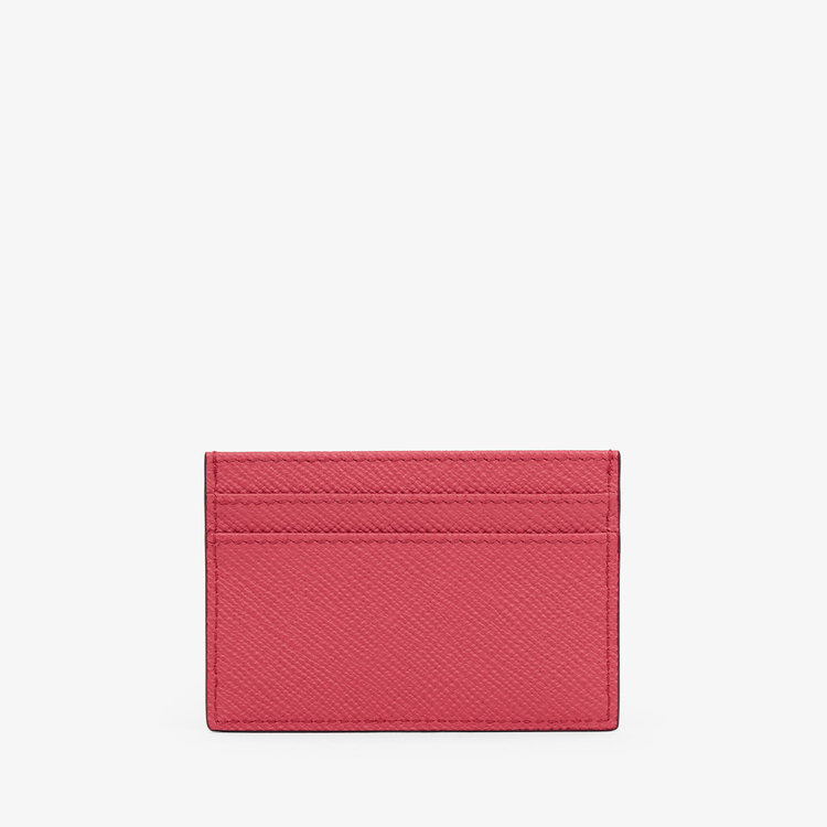 Smythson Panama Flat Card Holder RASPBERRY