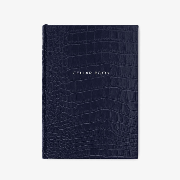 Smythson Mara Cellar Book NAVY