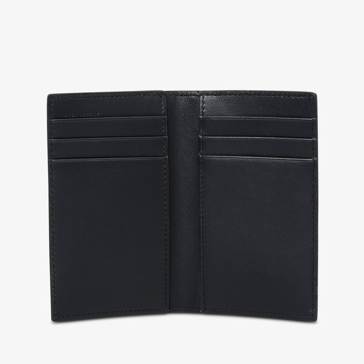 Smythson Panama 6CC Folded Card Holder NAVY