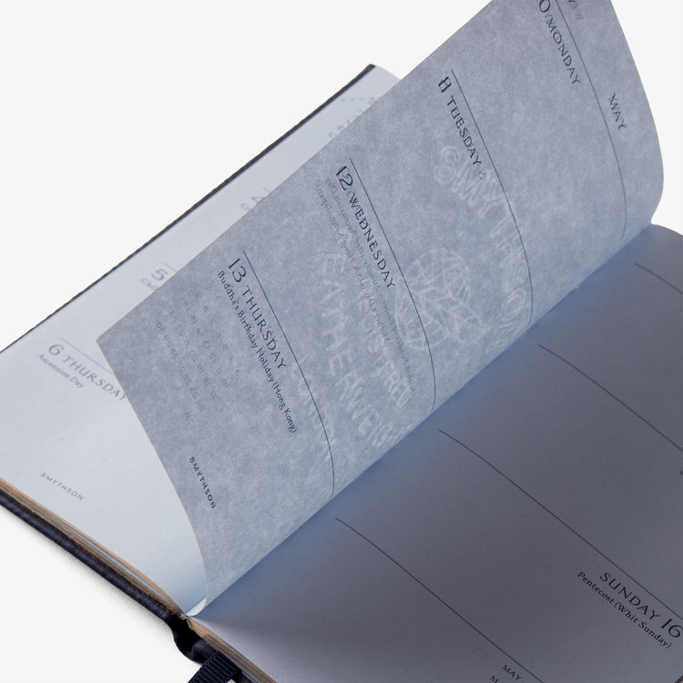 Smythson 【予約】2027 Panama Weekly Diary in Pastegrain NAVY