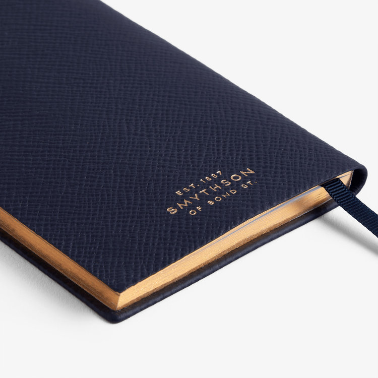 Smythson 【予約】2027 Panama Weekly Diary in Pastegrain NAVY