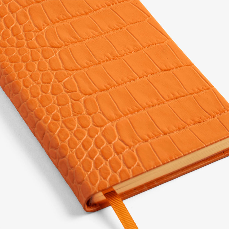 Smythson Mara Panama Notebook LIGHT ORANGE