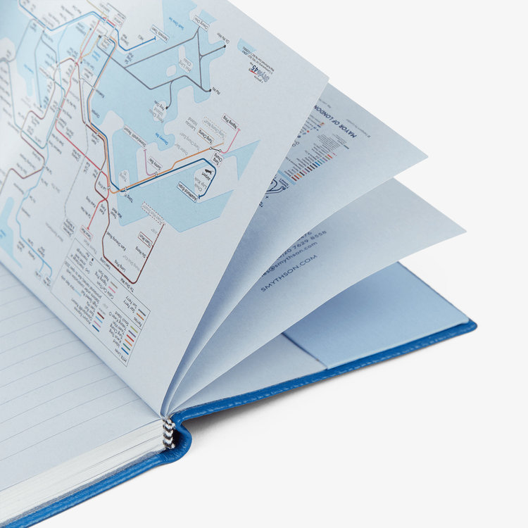 Smythson 【予約】2027 Chelsea Weekly Diary in Pastegrain CERULEAN