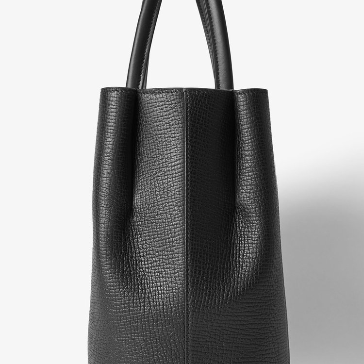 Smythson Ludlow Small Day Tote With Zip BLACK