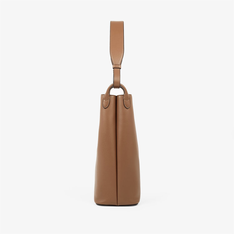 Smythson Milton Soft Shoulder Bag TRUFFLE