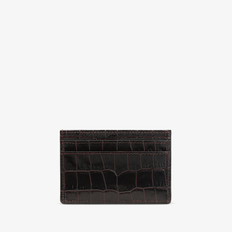 Smythson Mara Flat Card Holder BROWN