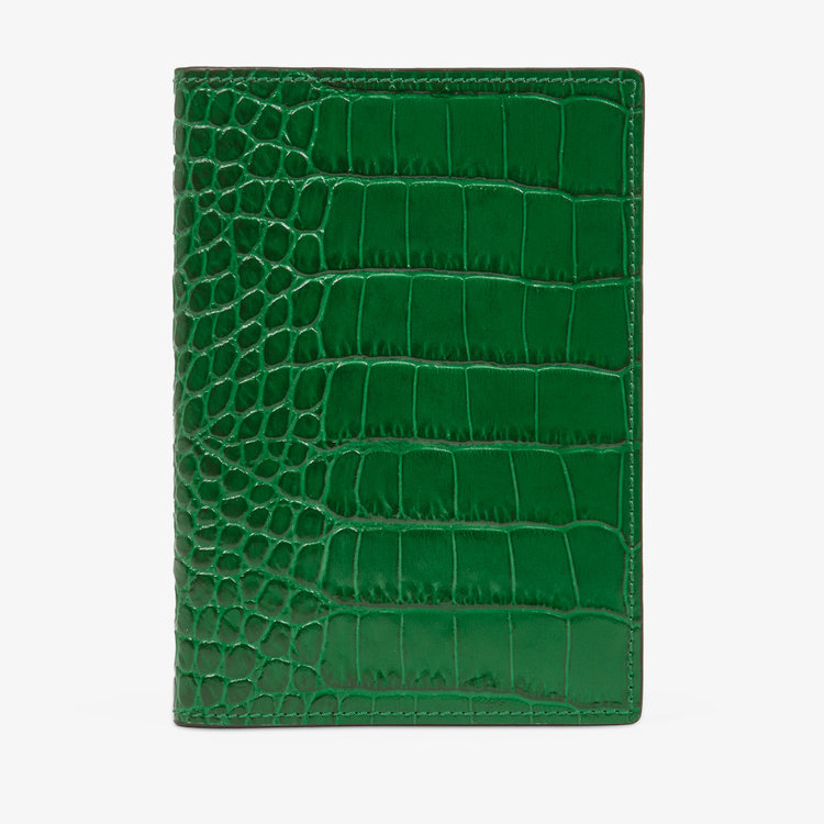 Smythson Mara Passport Cover CLOVER