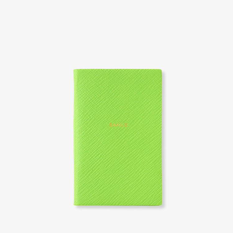 Smythson Pastegrain Wafer Smile APPLE GREEN