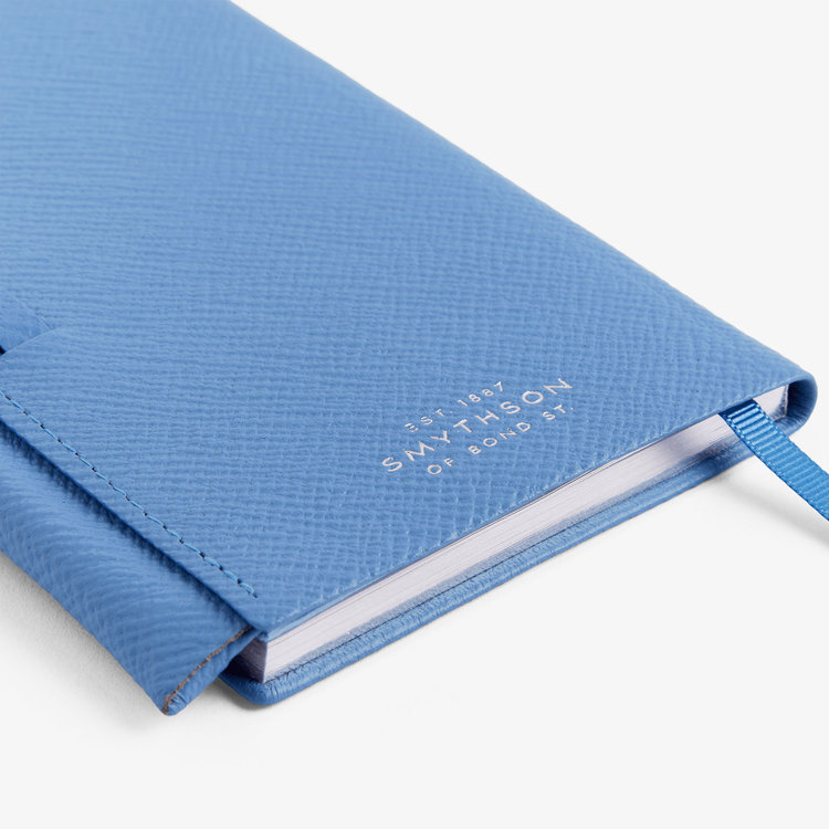 Smythson 【予約】2027 Panama Weekly Diary with Pencil in Pastegrain NILE BLUE