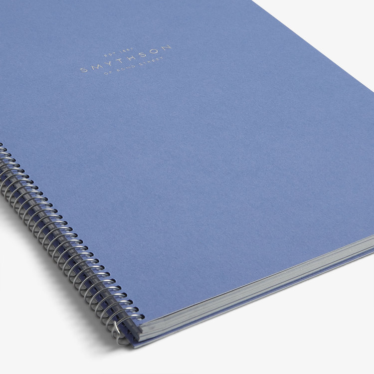 Smythson A4 Spiral Bound Refill NILE BLUE