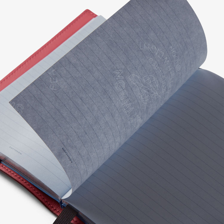 Smythson Ludlow Small Evergreen Notebook RASPBERRY