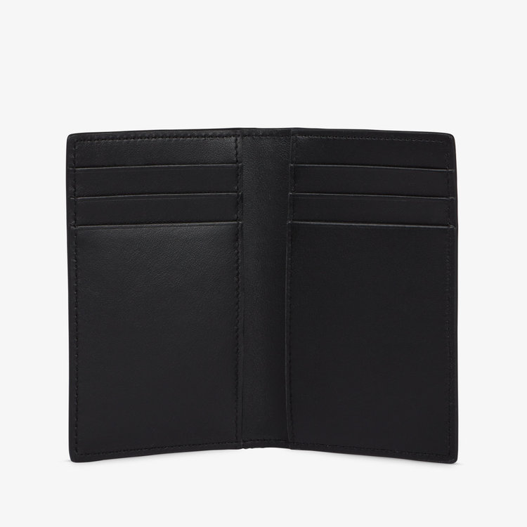 Smythson Panama 6CC Folded Card Holder BLACK