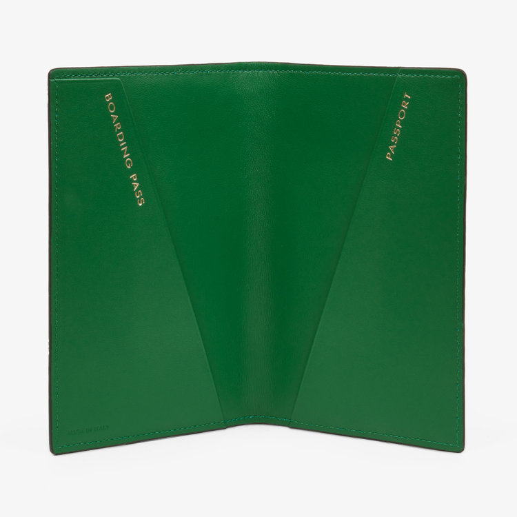 Smythson Mara Passport Cover CLOVER