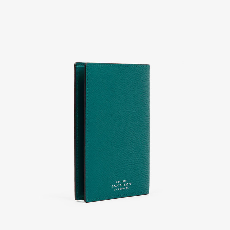 Smythson Panama Passport Cover PETROL
