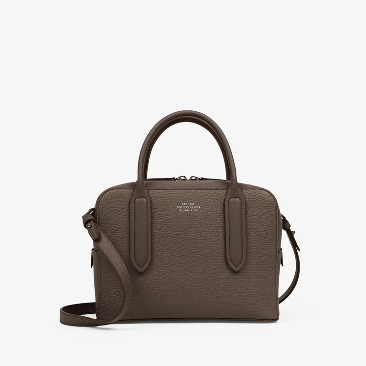Smythson Ludlow Mini Lytton Bag DARK TAUPE