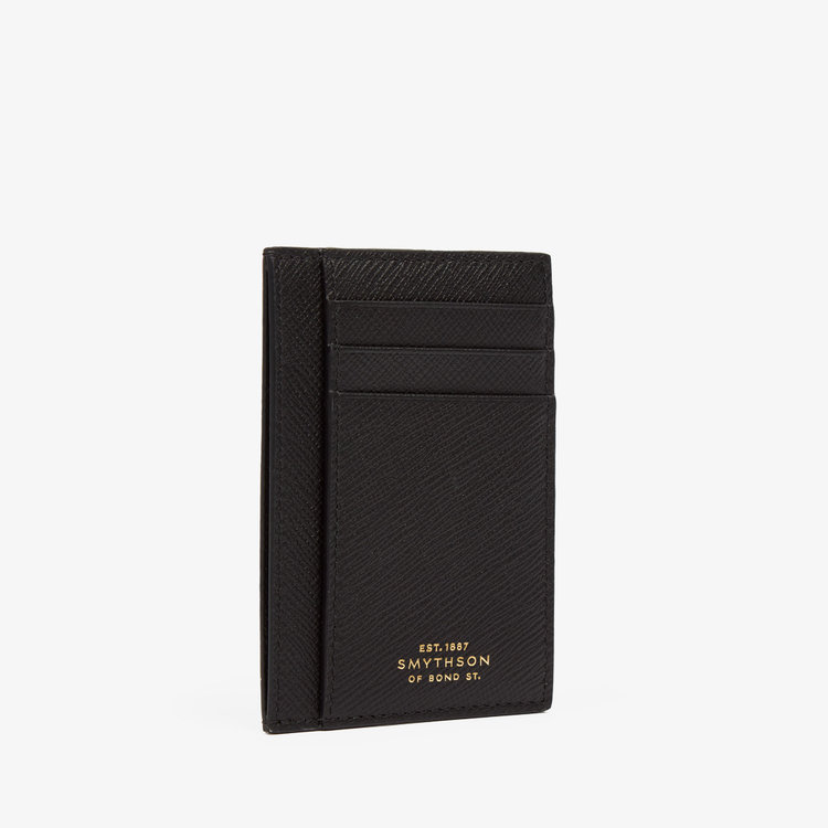 Smythson Panama 773 Card Holder BLACK