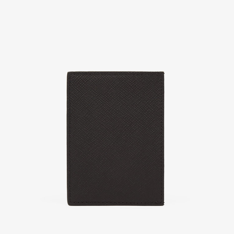 Smythson Panama 773 Card Holder BLACK