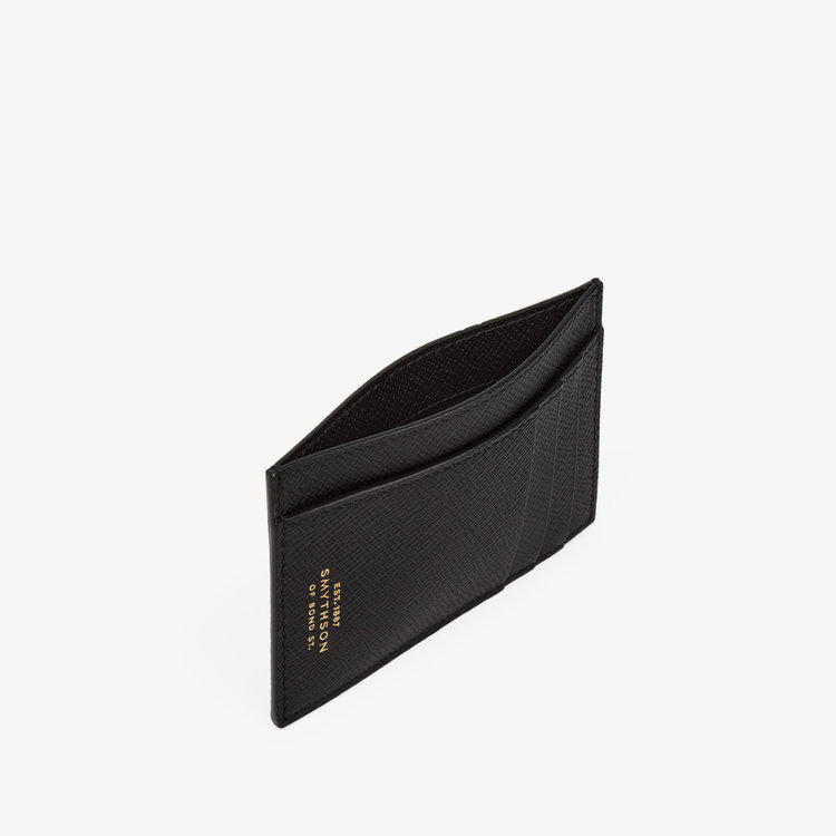 Smythson Panama 773 Card Holder BLACK