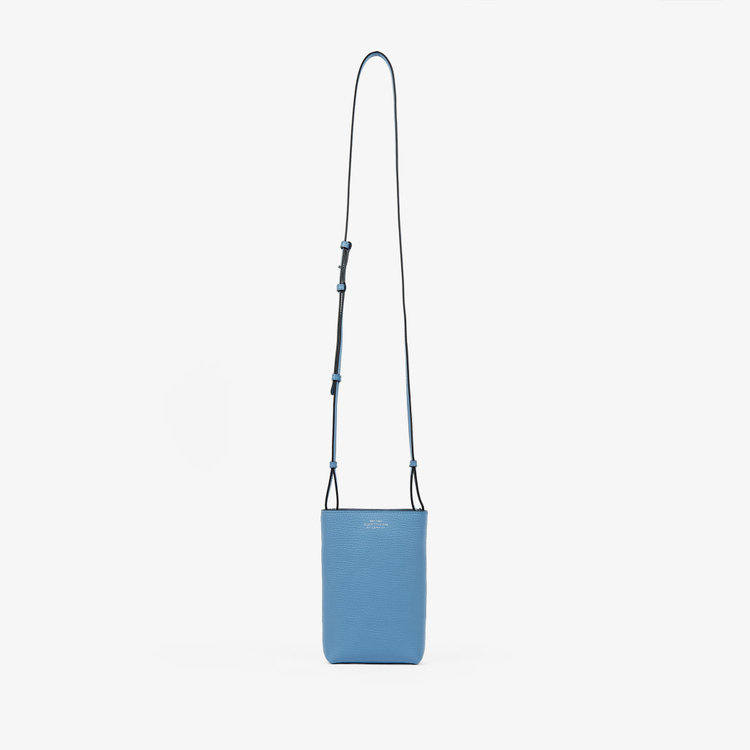 Smythson Ludlow Day Pouch with Strap NILE BLUE