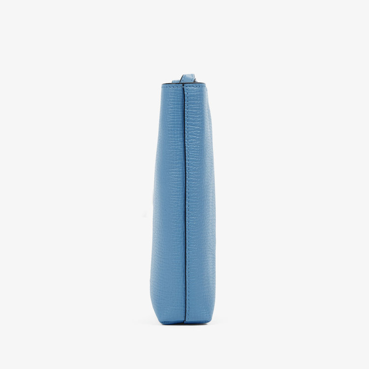 Smythson Ludlow Day Pouch with Strap NILE BLUE