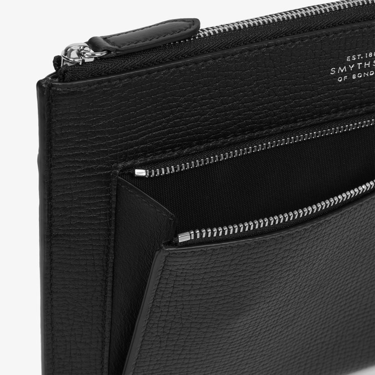 Smythson Ludlow Flat Organiser Pouch BLACK