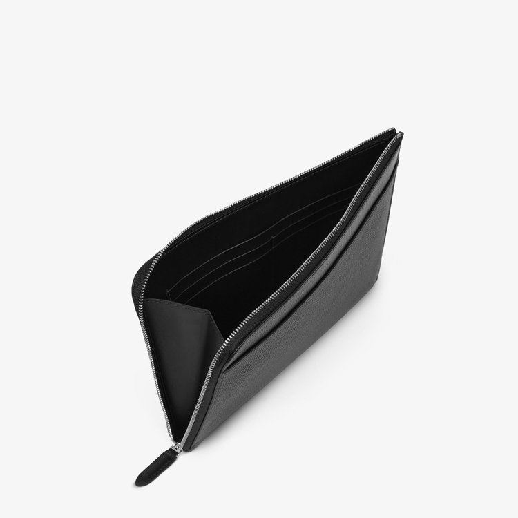 Smythson Ludlow Flat Organiser Pouch BLACK