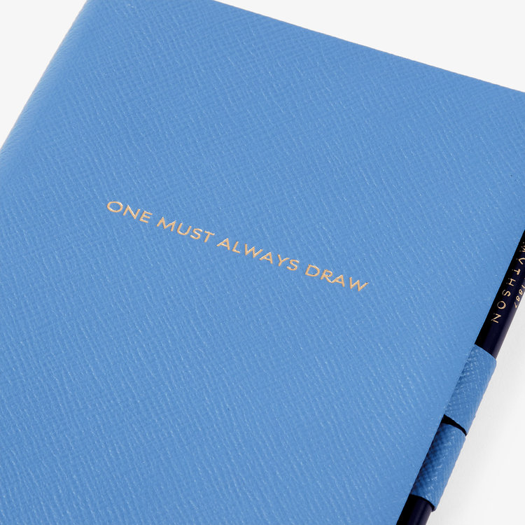 Smythson Smythson x Peter Rabbit and Friends Soho Sketchbook in Panama NILE BLUE