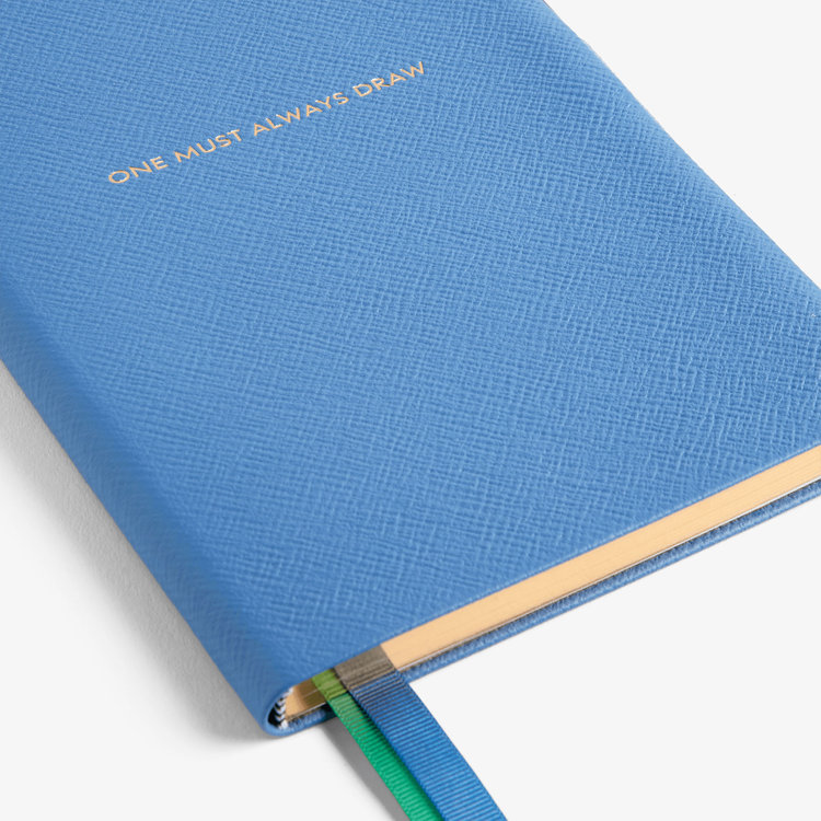 Smythson Smythson x Peter Rabbit and Friends Soho Sketchbook in Panama NILE BLUE