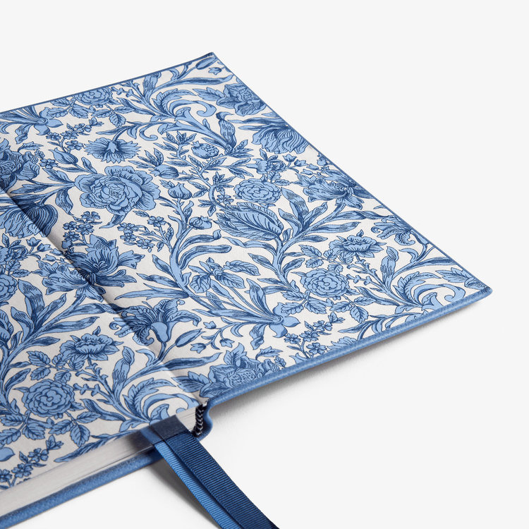 Smythson Pastegrain Soho Notebook in Liberty NILE BLUE