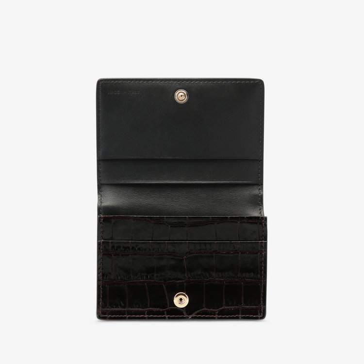 Mara Folded Card Case With Snap Closure