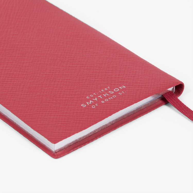 Smythson Pastegrain 2026 Panama Weekly Diary RASPBERRY