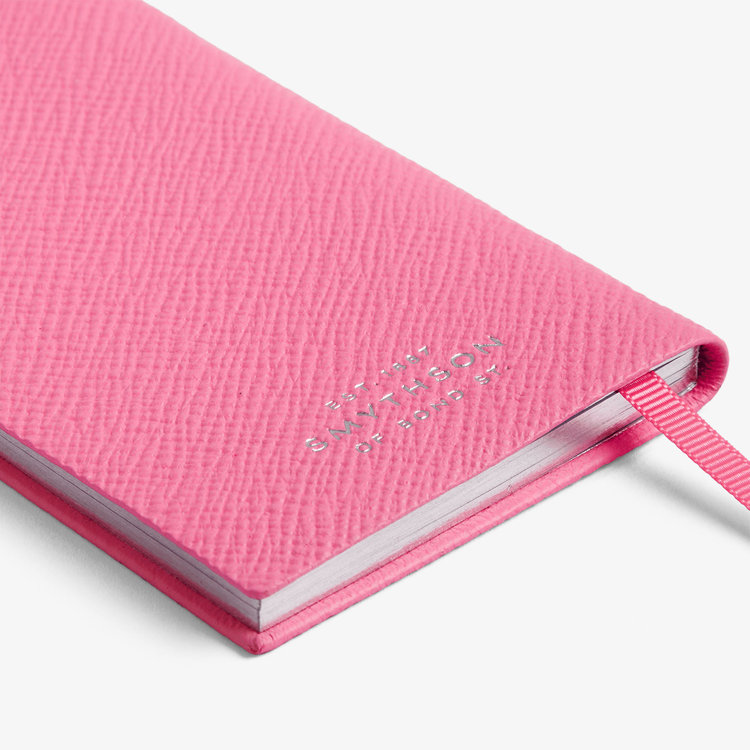 Smythson 【予約】2027 Wafer Weekly Diary in Pastegrain FLAMINGO