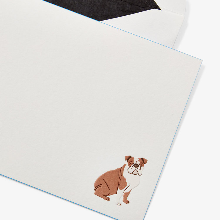Smythson British Bulldog 10 Card Set WHITE WOVE
