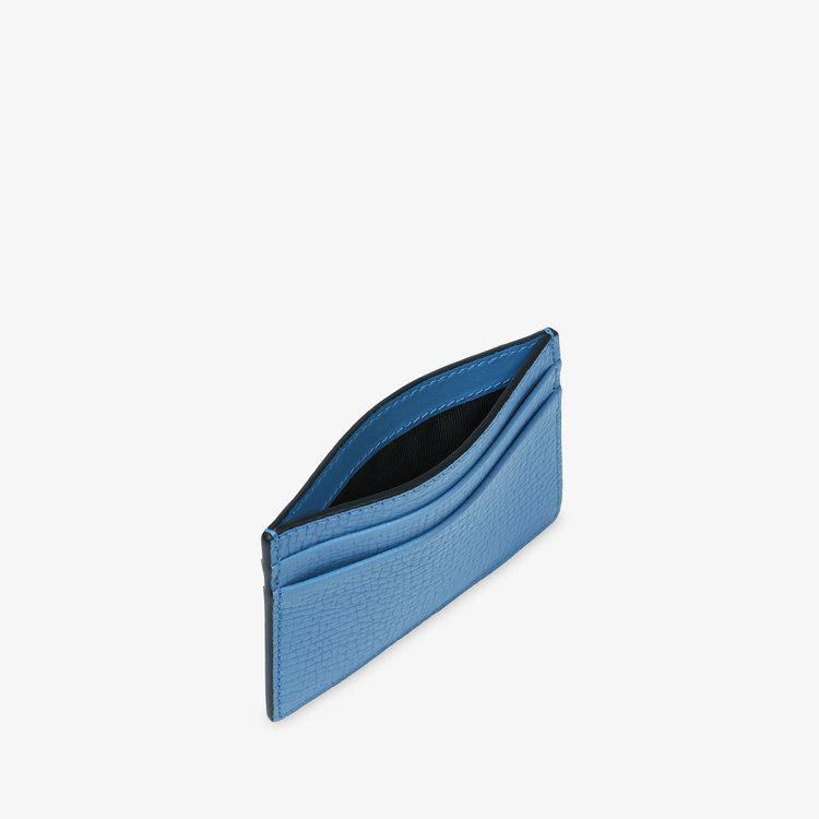 Smythson Ludlow Flat Card Holder NILE BLUE