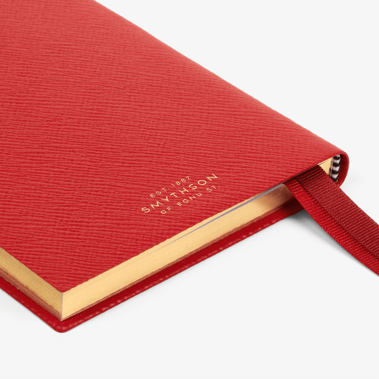 Smythson 【予約】2027 Chelsea Weekly Diary in Pastegrain SCARLET RED