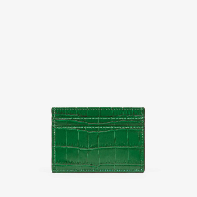 Smythson Mara Flat Card Holder CLOVER