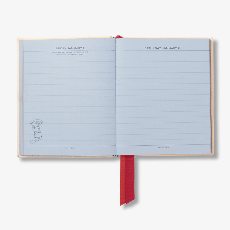Smythson Smythson x Grace Coddington 2027 Premier Fashion Diary in Panama LINEN