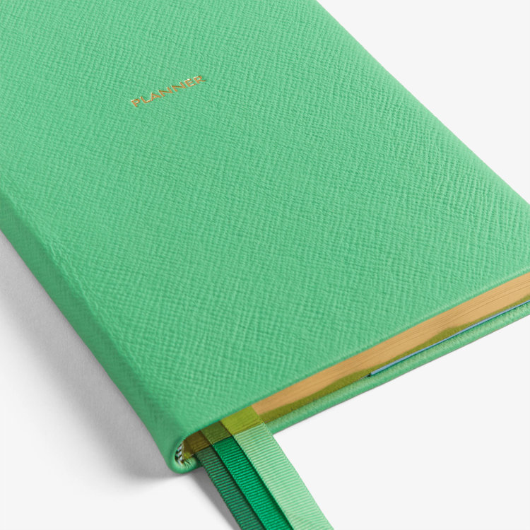 Smythson 【ポイント10%還元】Pastegrain Soho Planner SHAMROCK