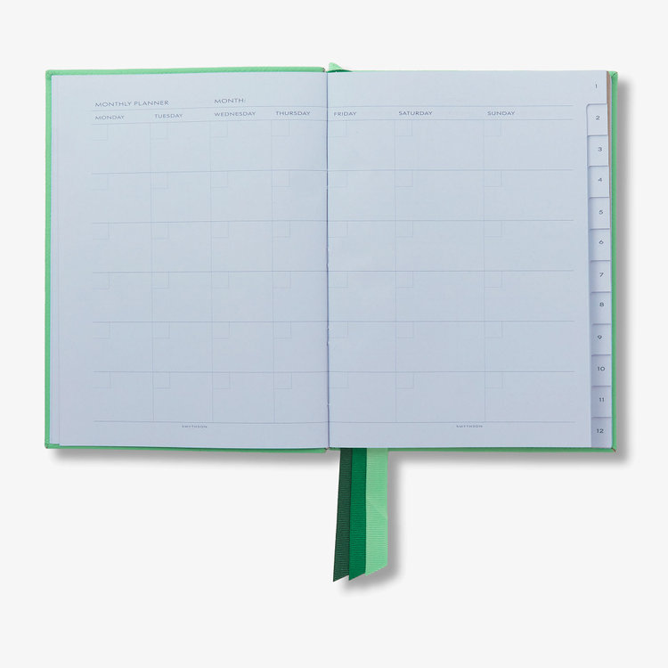 Smythson 【ポイント10%還元】Pastegrain Soho Planner SHAMROCK