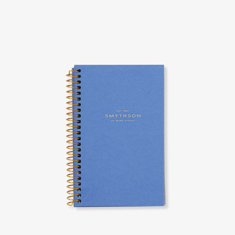 Smythson Mini Spiral Bound Refill NILE BLUE