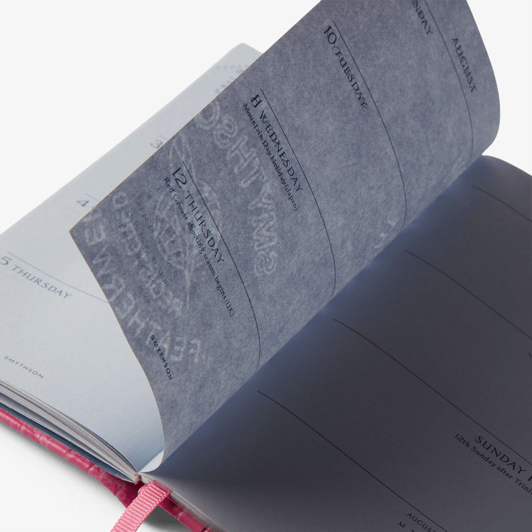 Smythson 【予約】2027 Panama Weekly Diary in Mara FLAMINGO
