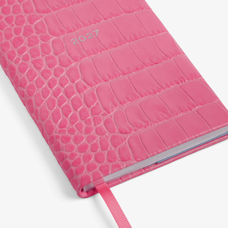 Smythson 【予約】2027 Panama Weekly Diary in Mara FLAMINGO