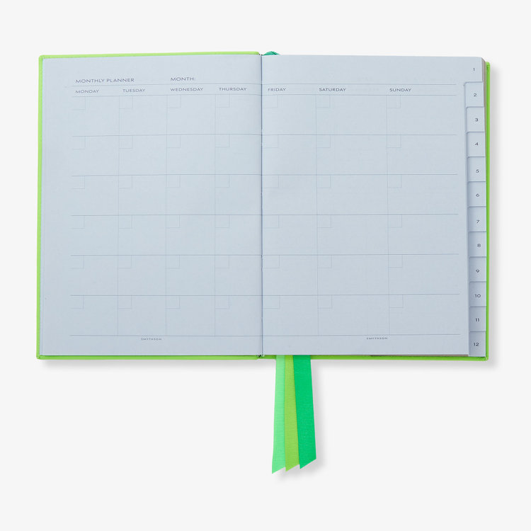 Smythson 【ポイント10%還元】Pastegrain Soho Planner APPLE GREEN