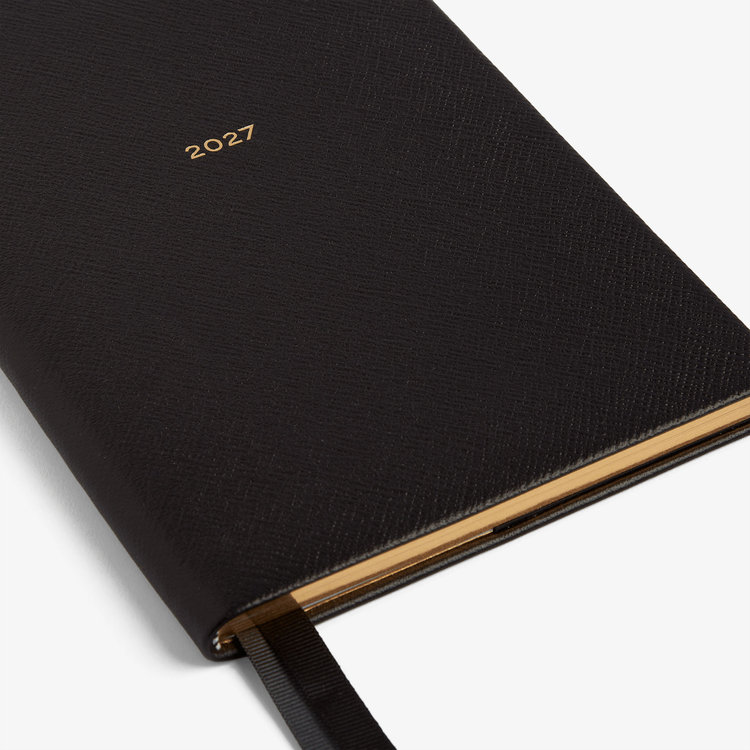 Smythson 【予約】2027 Soho Weekly Diary in Pastegrain BLACK