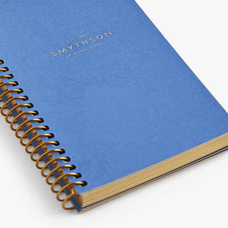 Smythson Mini Spiral Bound Refill NILE BLUE