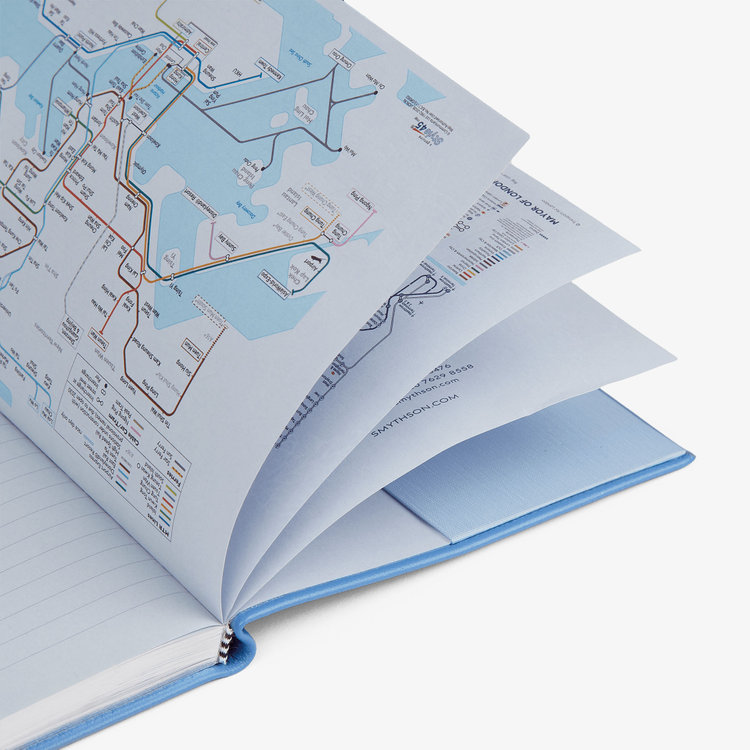 Smythson 【ポイント10%還元】2027 Soho Stars Weekly Diary in Pastegrain NILE BLUE