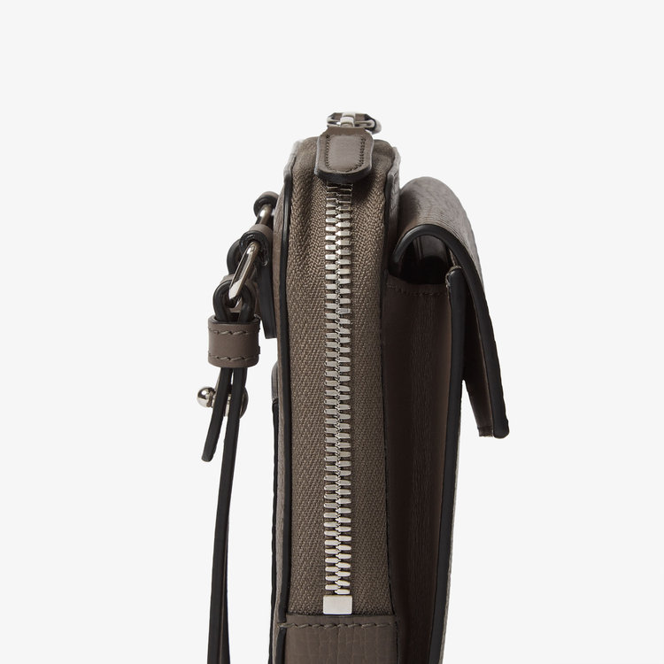 Smythson Ludlow Crossbody Pouch DARK TAUPE