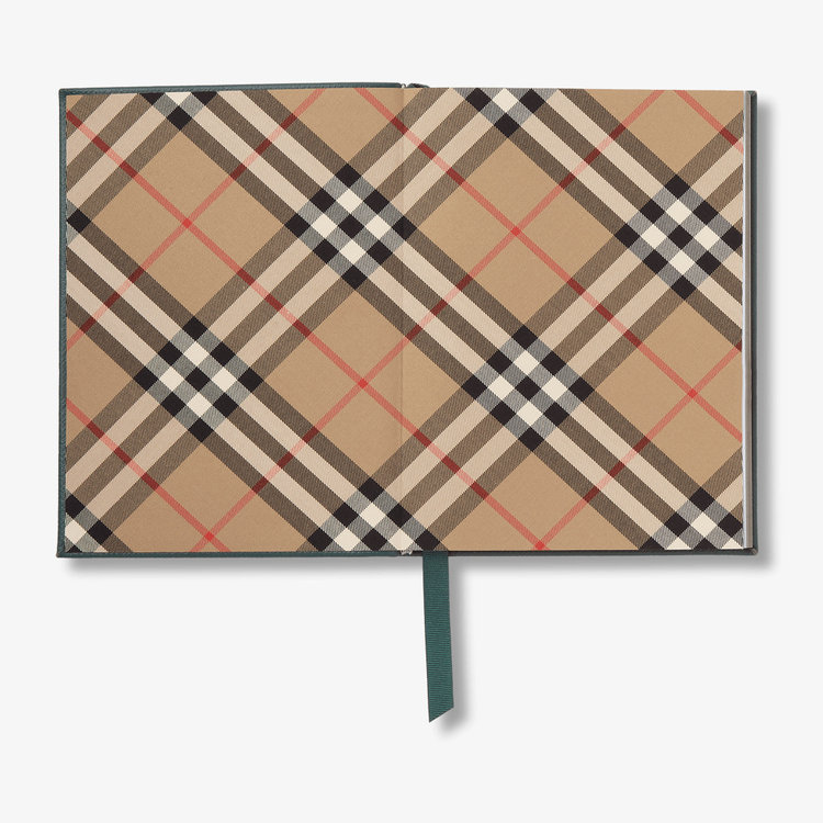 Smythson Burberry x Smythson Soho Notebook in Pastegrain FOREST