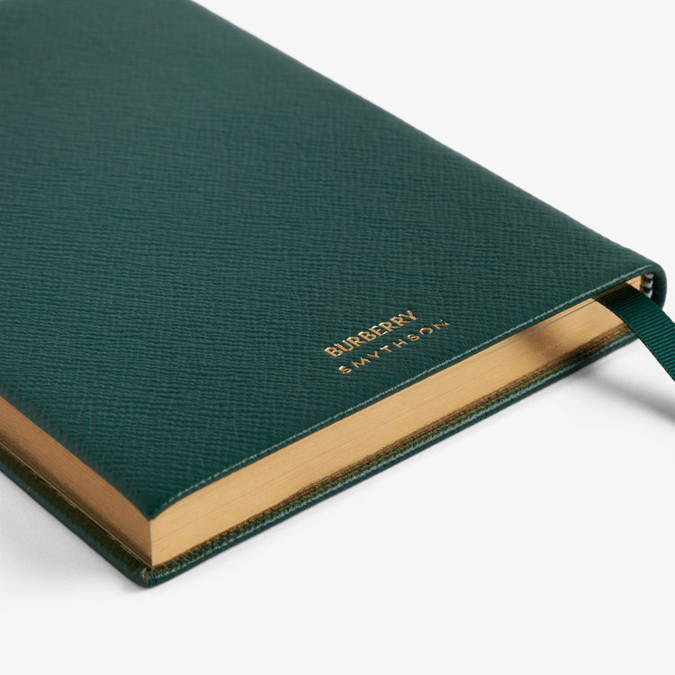 Smythson Burberry x Smythson Soho Notebook in Pastegrain FOREST