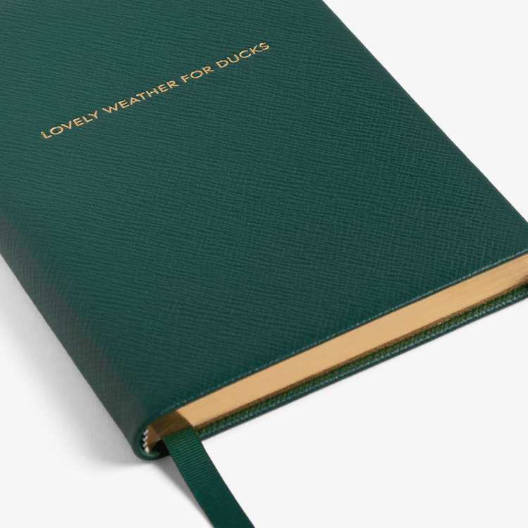 Smythson Burberry x Smythson Soho Notebook in Pastegrain FOREST